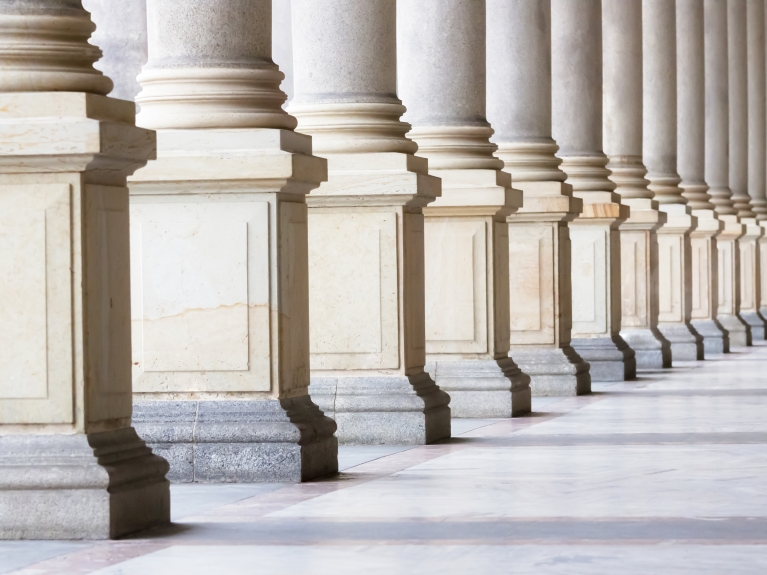 columns of court building 