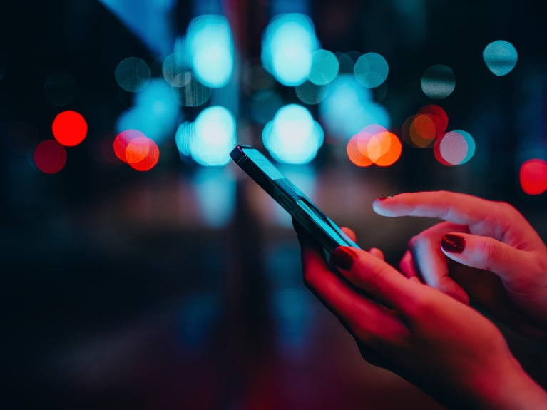 Person using smartphone