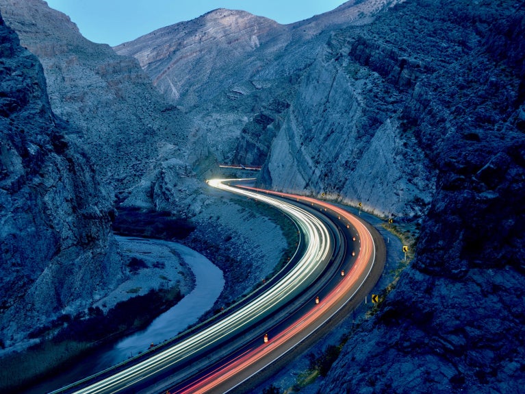 road through mountains