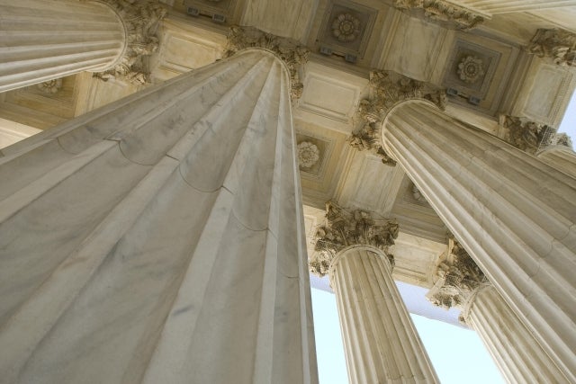 Pillars of a courthouse