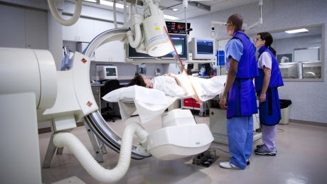Medical patient receiving an X-Ray.
