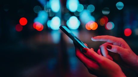 Person using smartphone