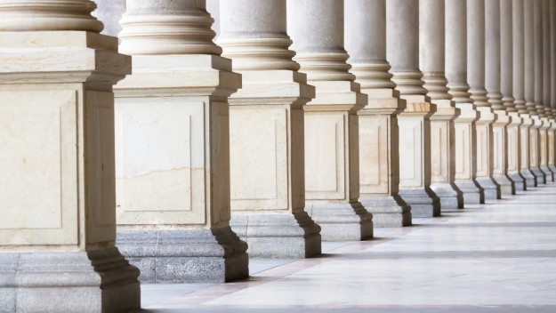 columns of court building 