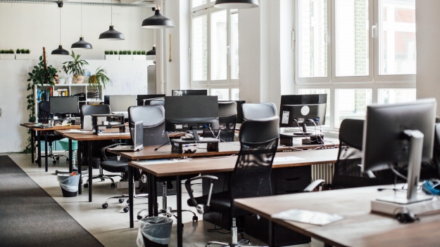 Office with Desks and Computers