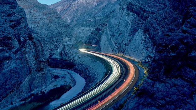 road through mountains